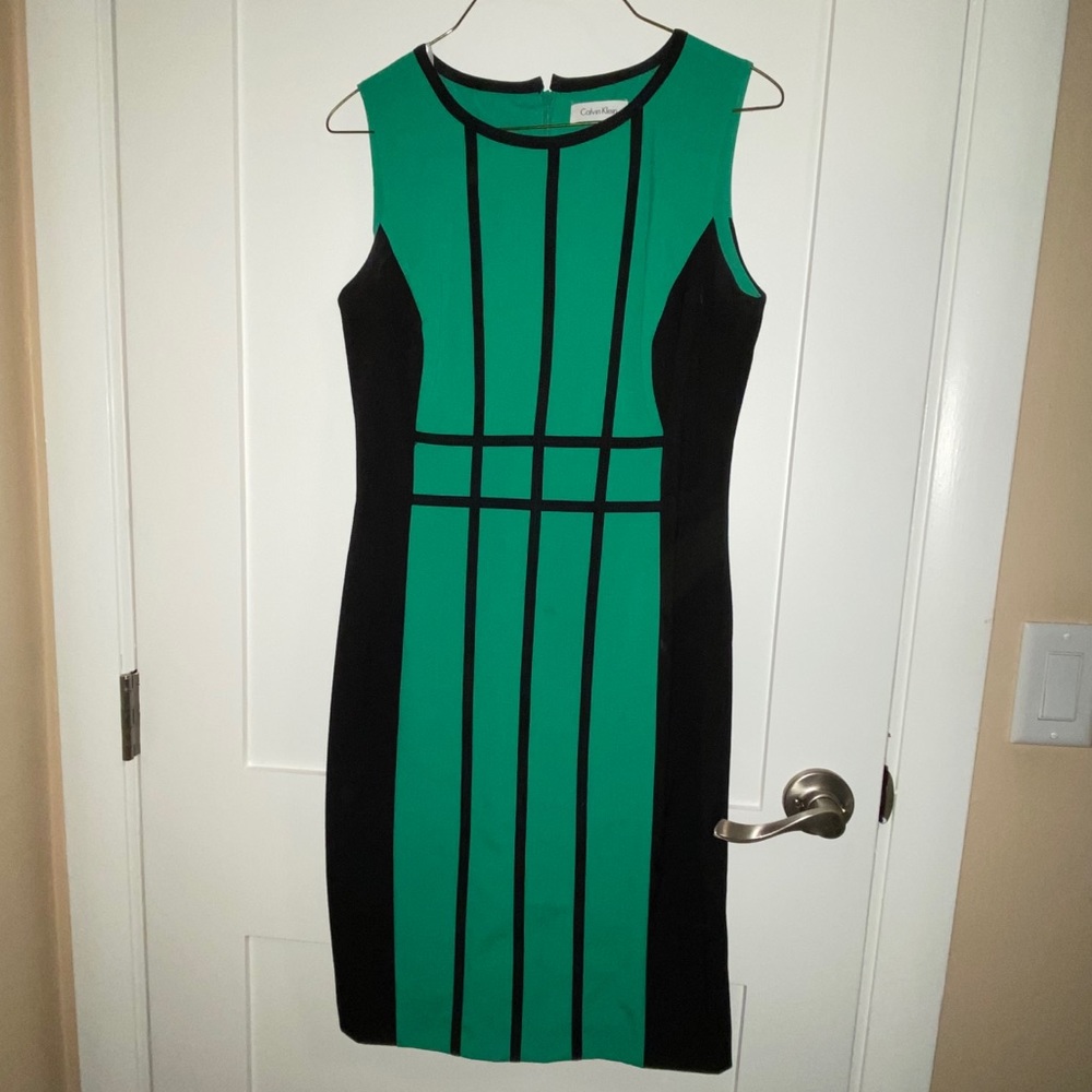 Calvin Klein Green & Black Dress